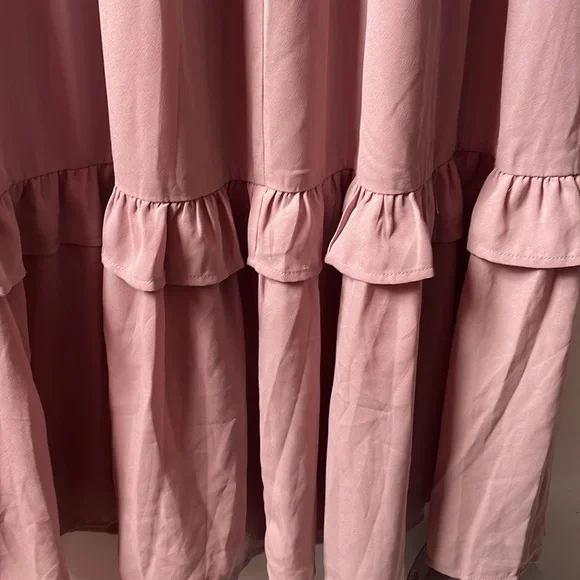 LC Lauren Conrad Runway Pink Black floral embellished Gown Womens size 6 - Picture 7 of 7